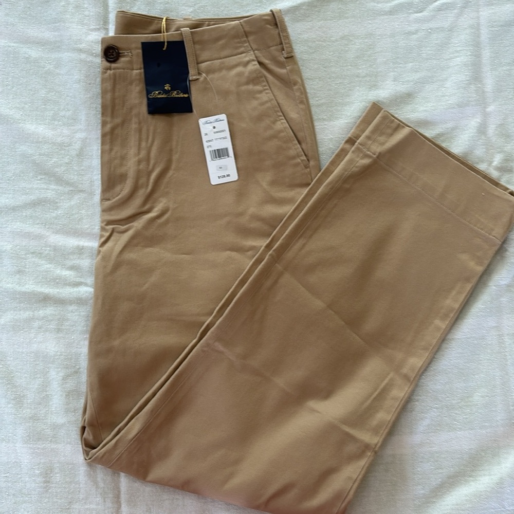 NWT Brooks Brothers Garment Washed Stretch Cotton Chinos Size- 12 - Picture 5 of 5